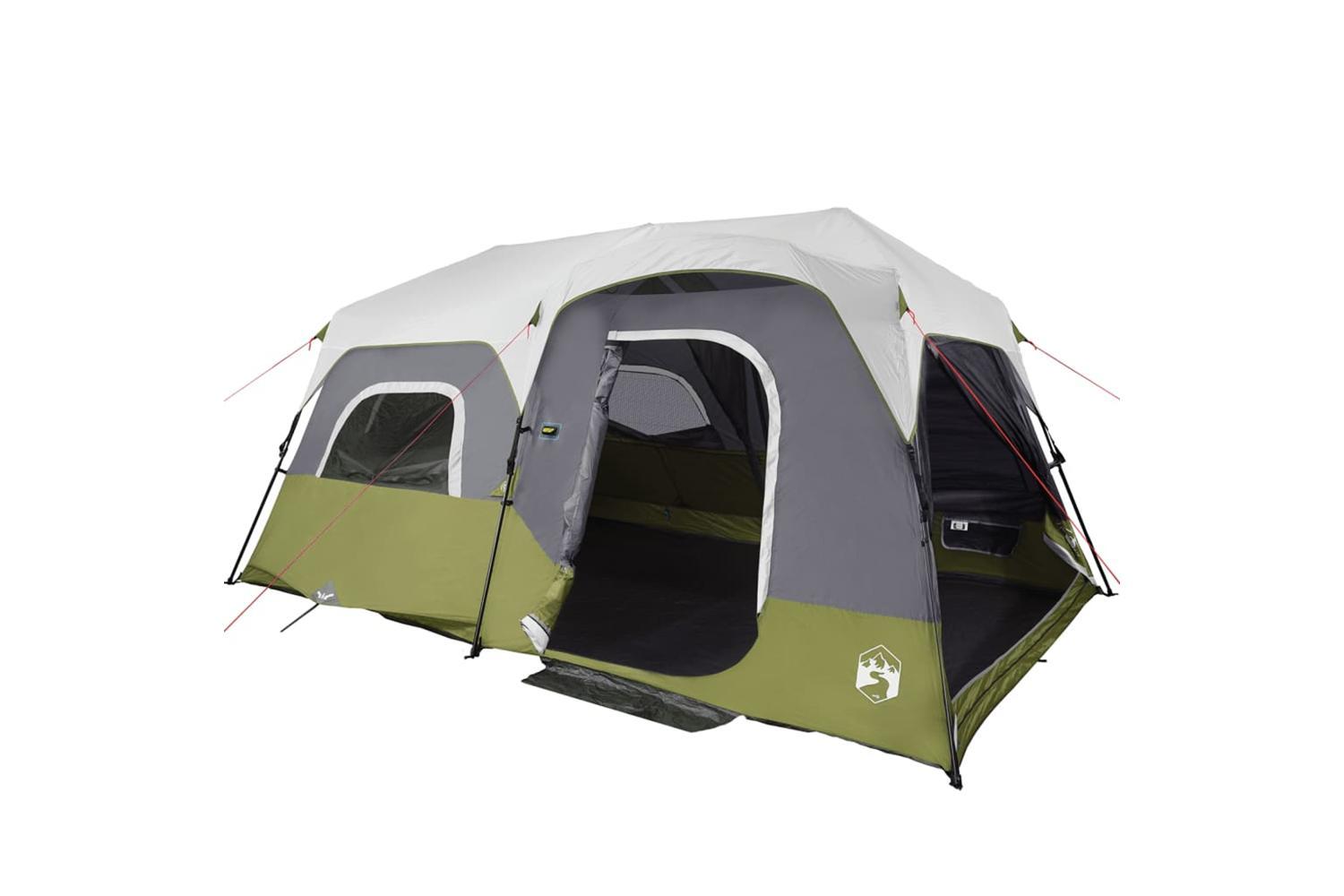Vidaxl Family Tent With Led 9-person Light Green Quick Release-4