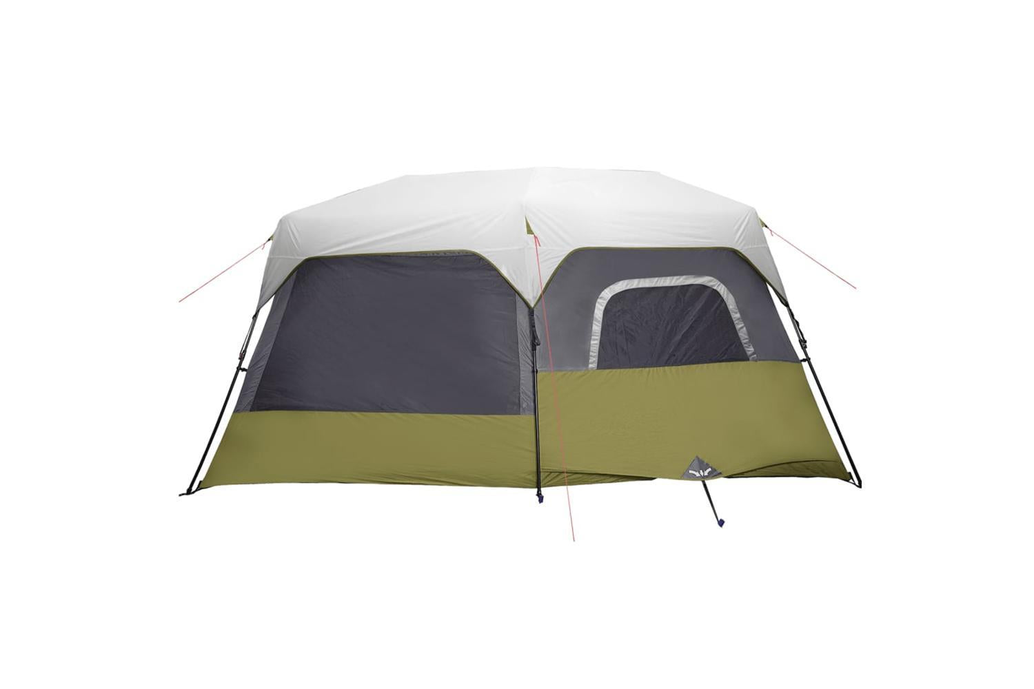 Vidaxl Family Tent With Led 9-person Light Green Quick Release-9