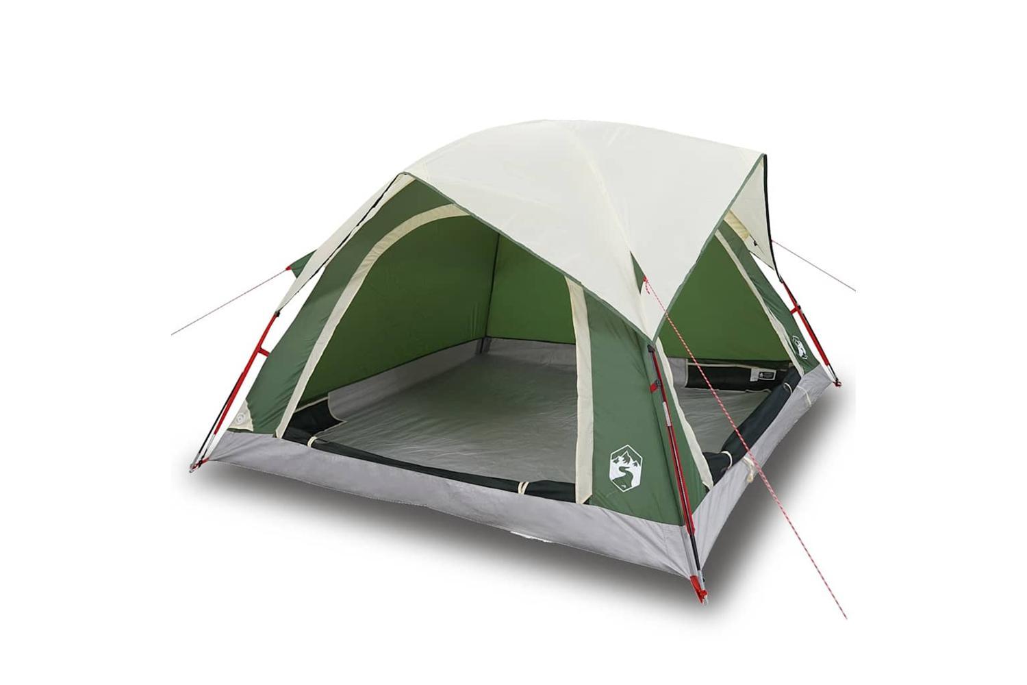 Vidaxl Camping Tent Cabin 4-person Green Waterproof