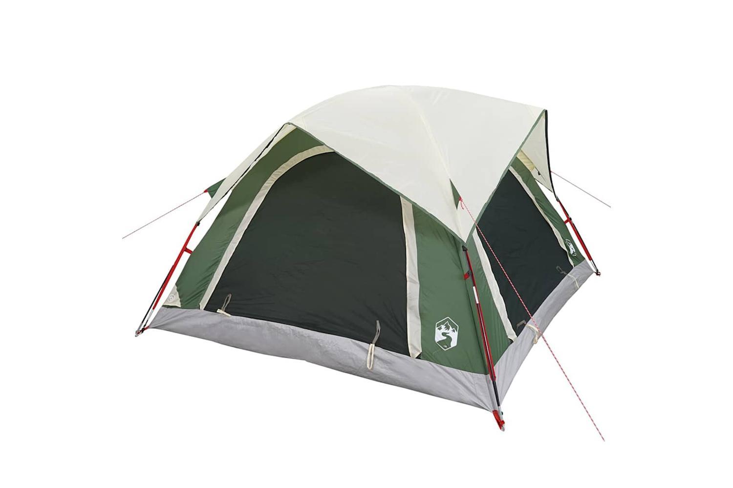 Vidaxl Camping Tent Cabin 4-person Green Waterproof-5