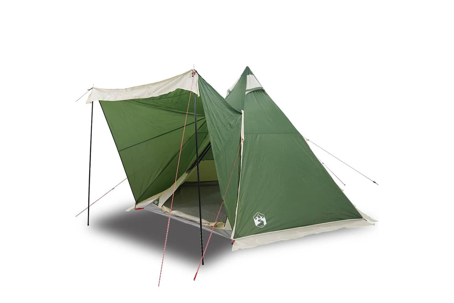 Vidaxl Family Tent Tipi 6-person Green Waterproof