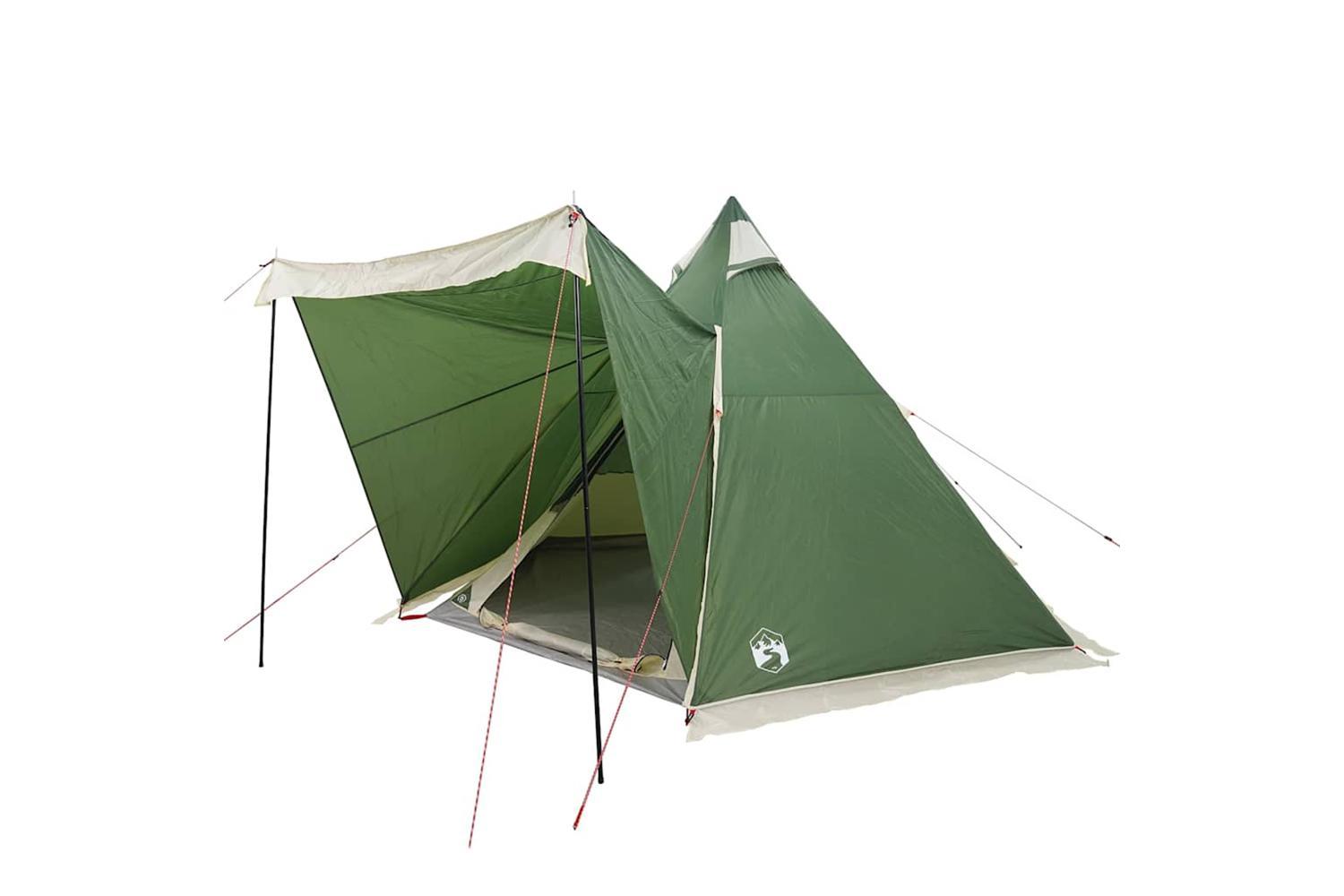 Vidaxl Family Tent Tipi 6-person Green Waterproof-3