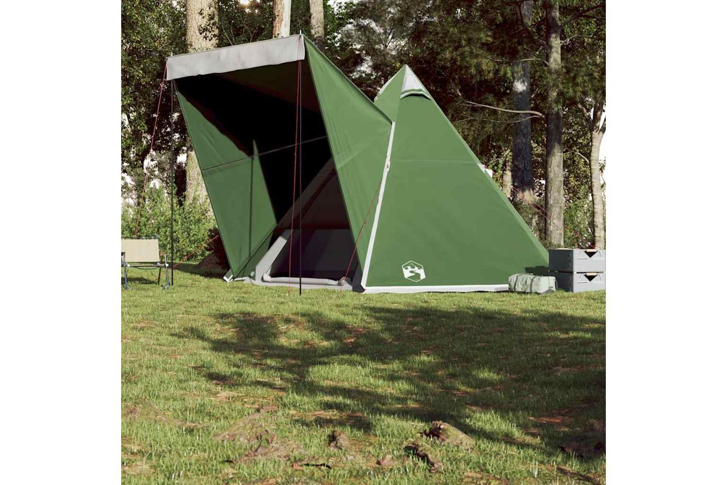 Vidaxl Family Tent Tipi 6-person Green Waterproof-4