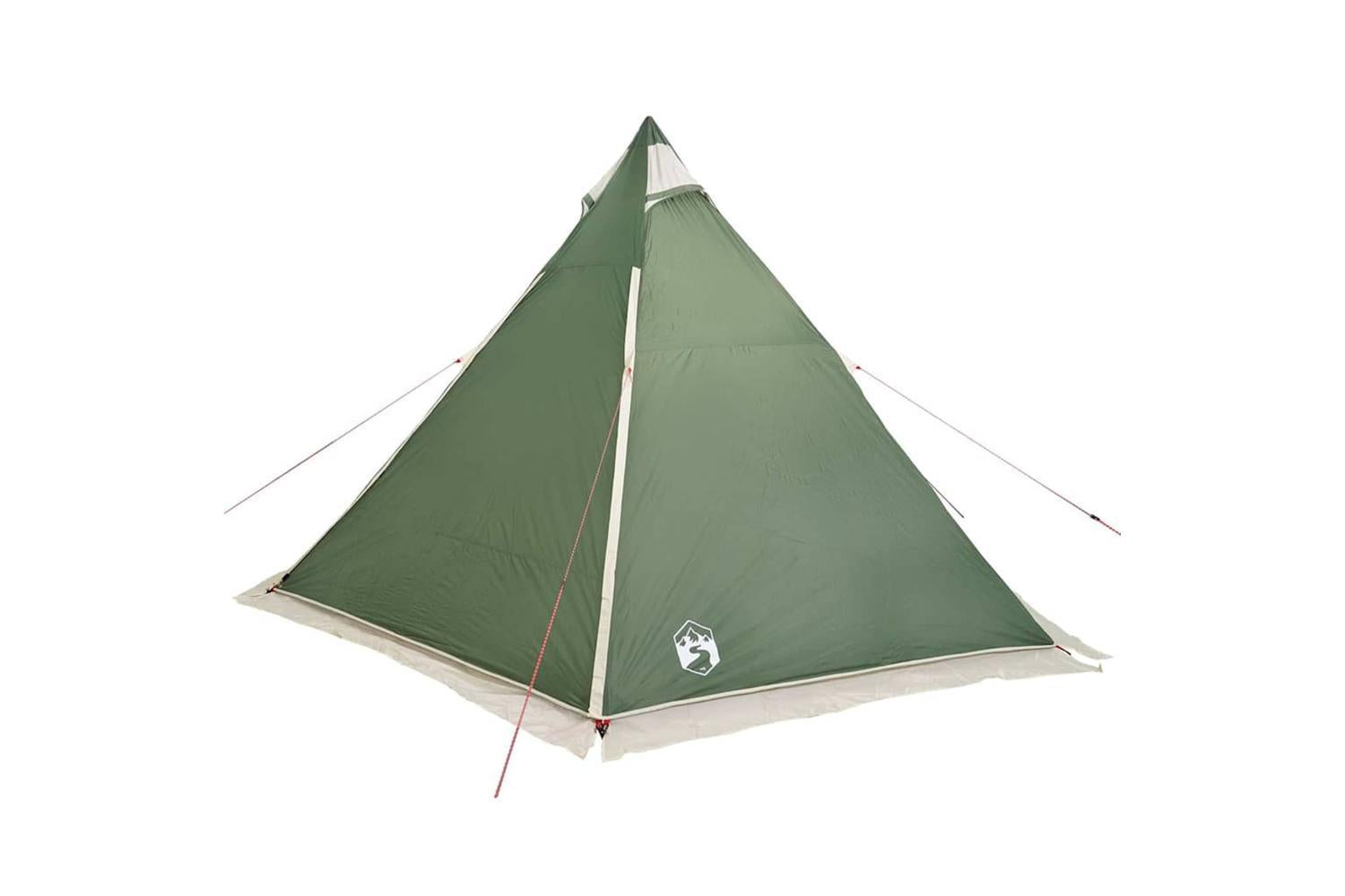 Vidaxl Family Tent Tipi 6-person Green Waterproof-9