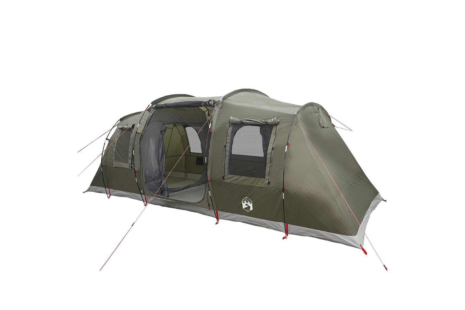 Vidaxl Family Tent Tunnel 6-person Olive Green Waterproof-5