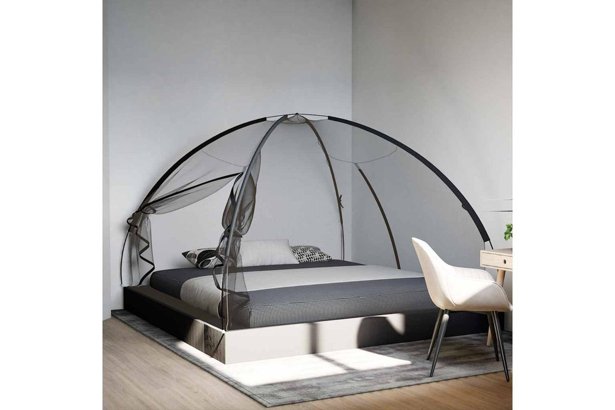 Vidaxl Mosquito Net Mongolia With Doors 220 MeshÃ¢Â blackÃ¢Â 200x200x135 Cm-3