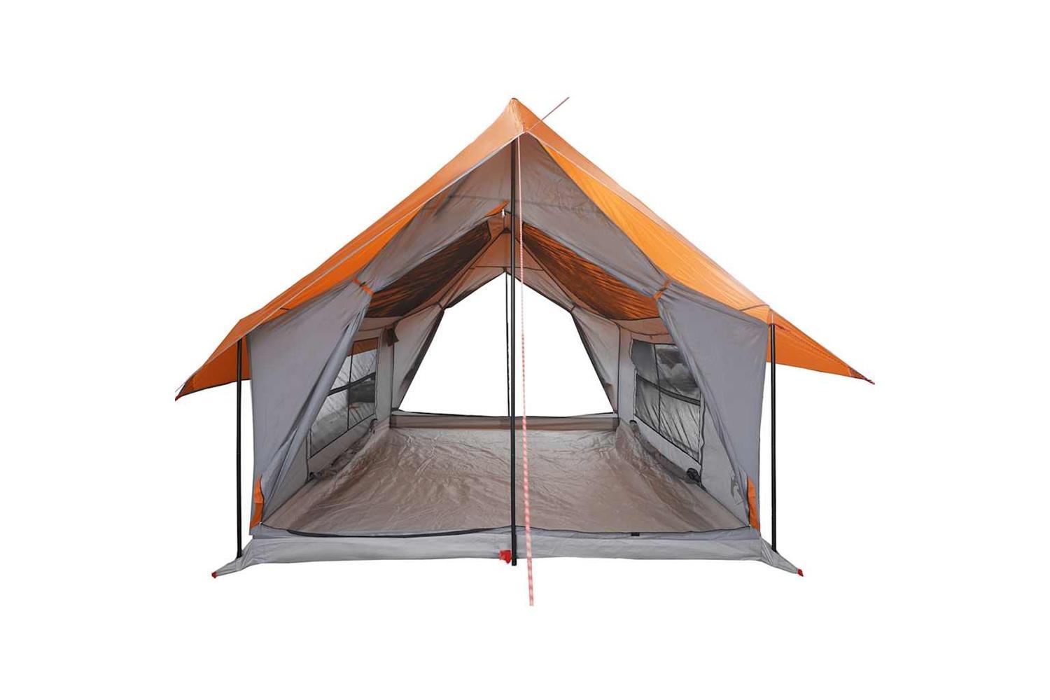 Vidaxl Camping Tent 5-person Grey And Orange Waterproof-6