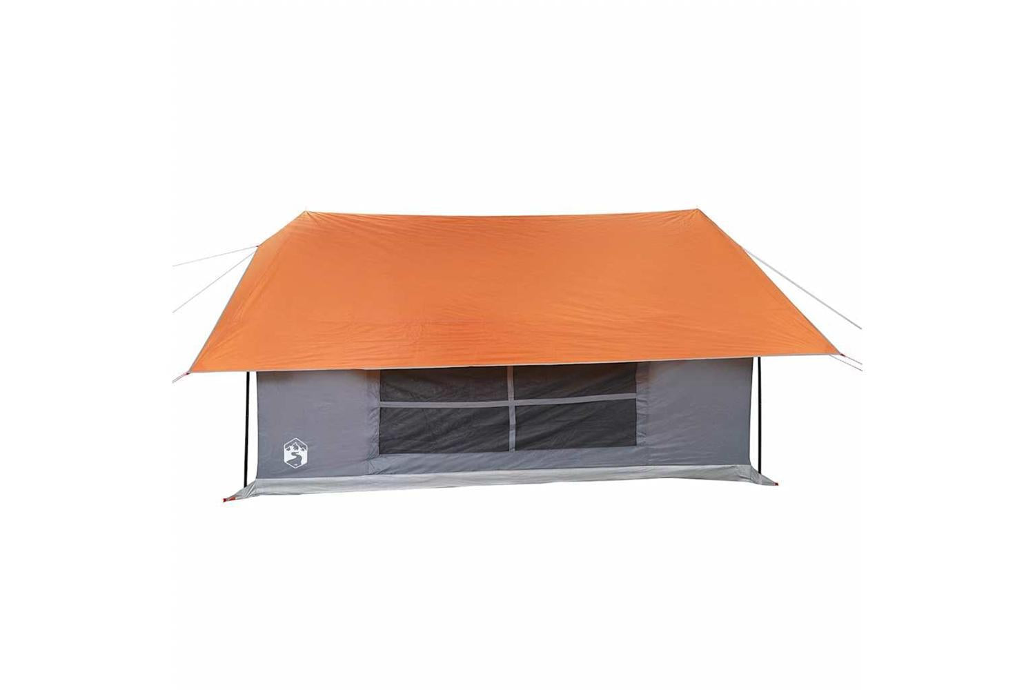 Vidaxl Camping Tent 5-person Grey And Orange Waterproof-8