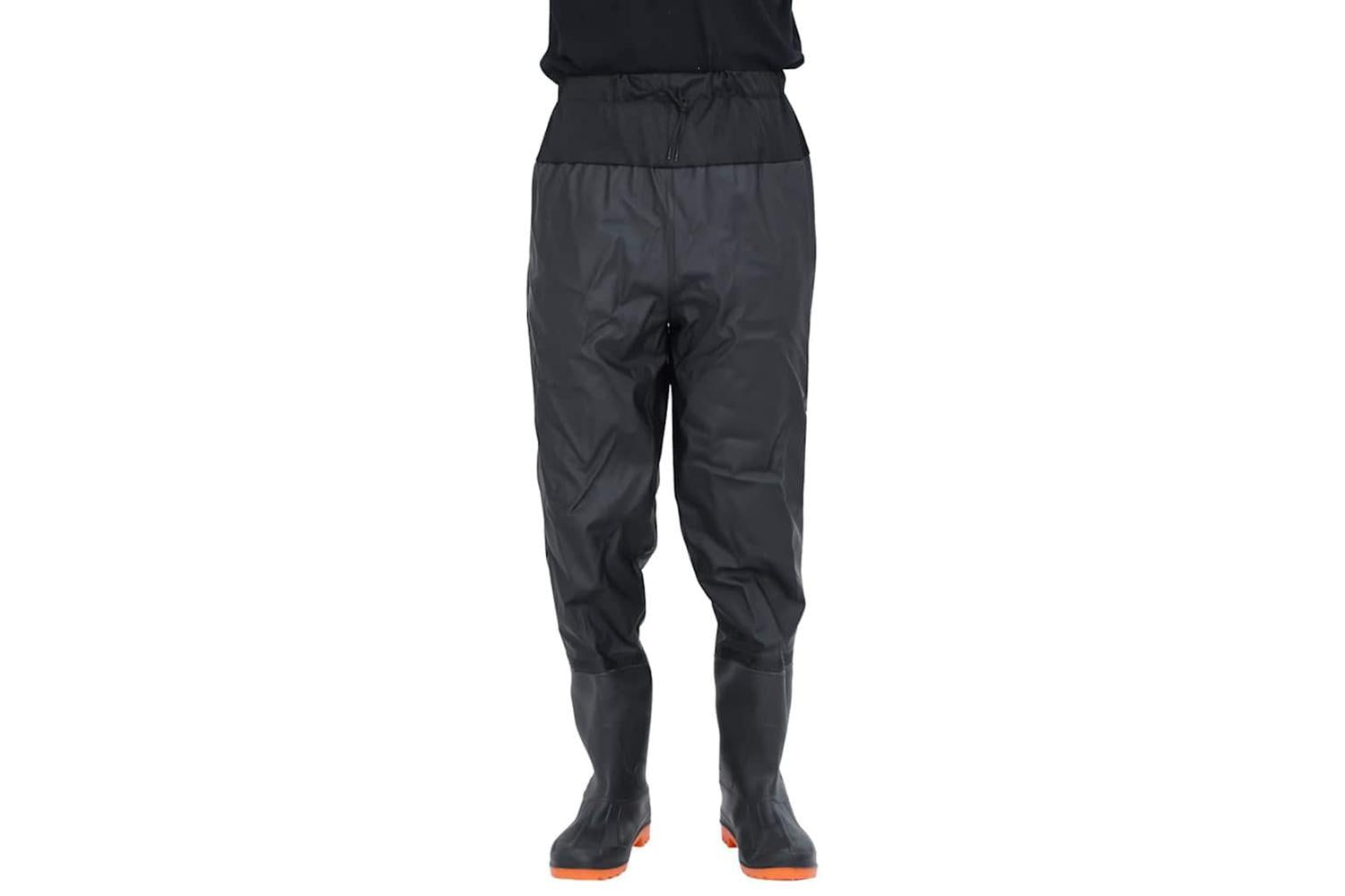 Vidaxl Waist Waders With Boots Black Size 43-2