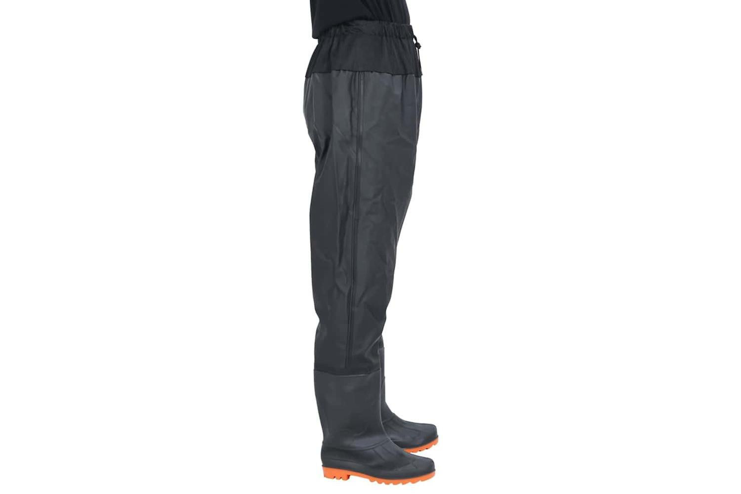 Vidaxl Waist Waders With Boots Black Size 43-3
