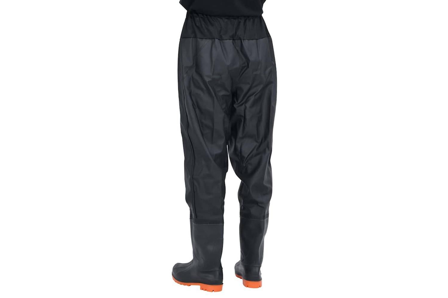 Vidaxl Waist Waders With Boots Black Size 43-4