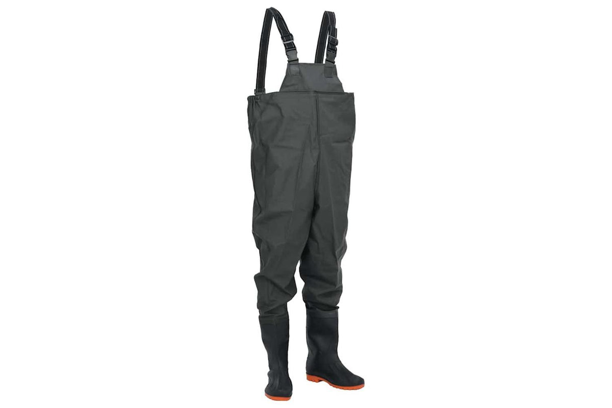 Vidaxl Chest Waders With Boots Dark Green Size 46
