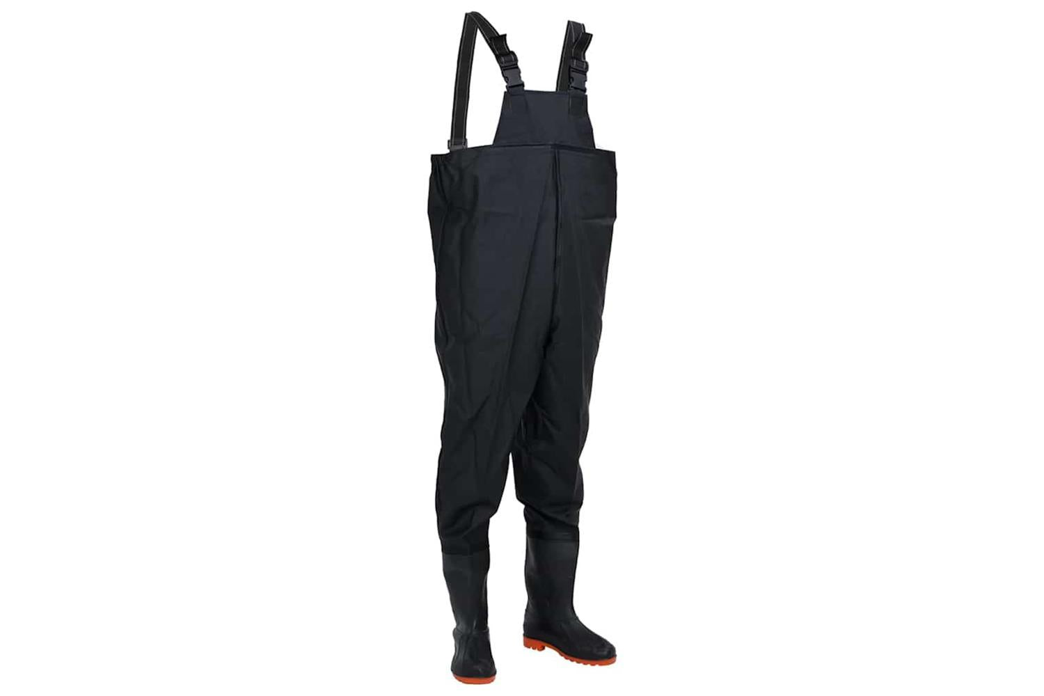 Vidaxl Chest Waders With Boots Black Size 39