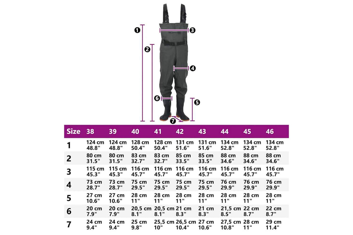 Vidaxl Chest Waders With Boots And Belt Dark Green Size 42-9