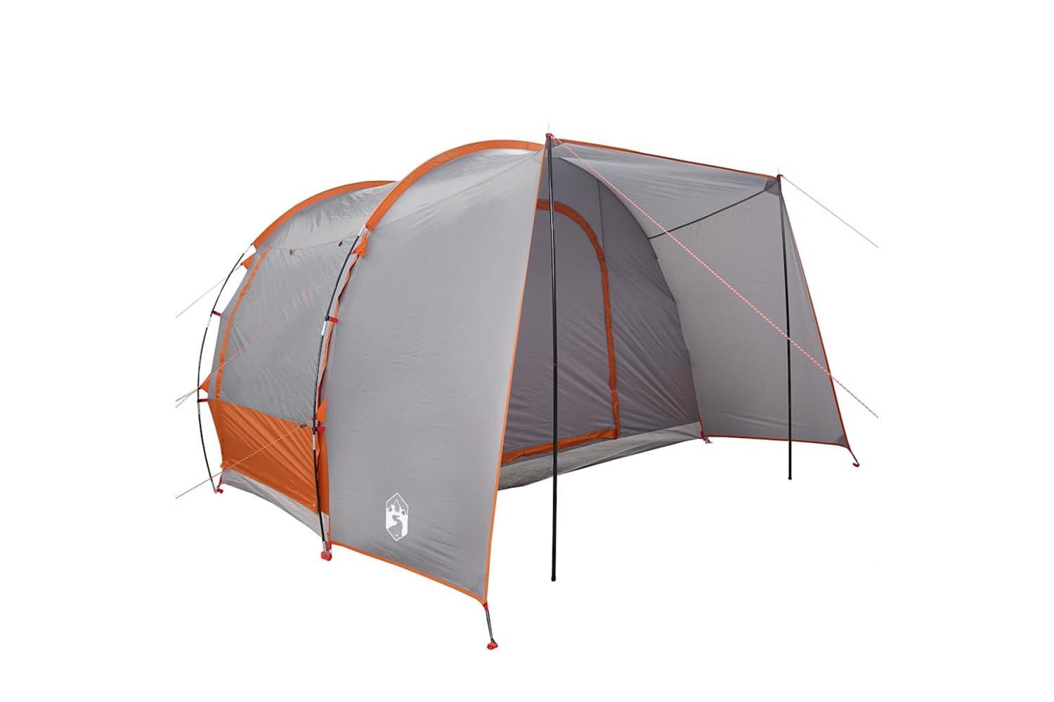 Vidaxl Car Tent 2-person Grey And Orange Waterproof-5