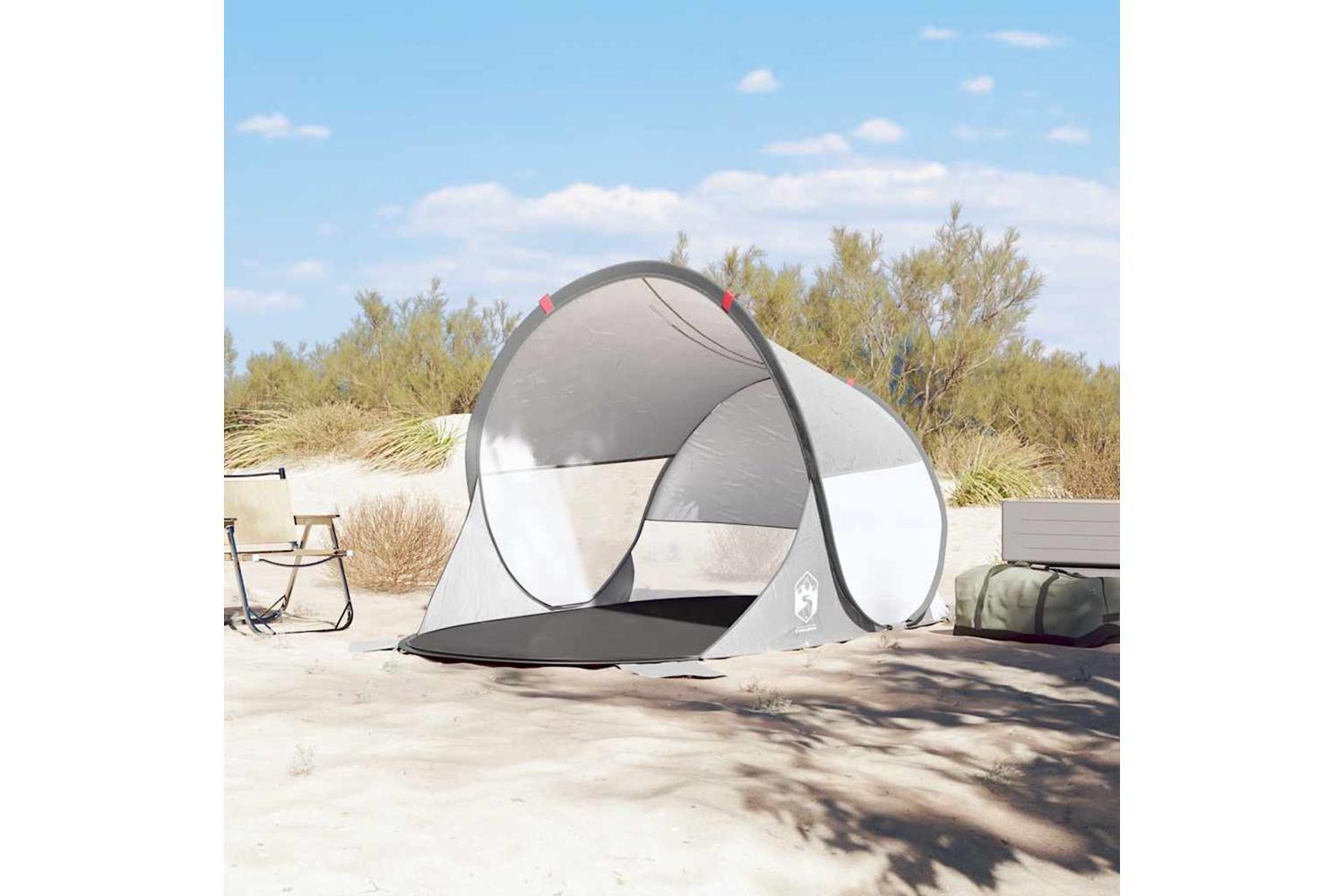 Vidaxl Beach Tent Grey Pop-up Waterproof-3