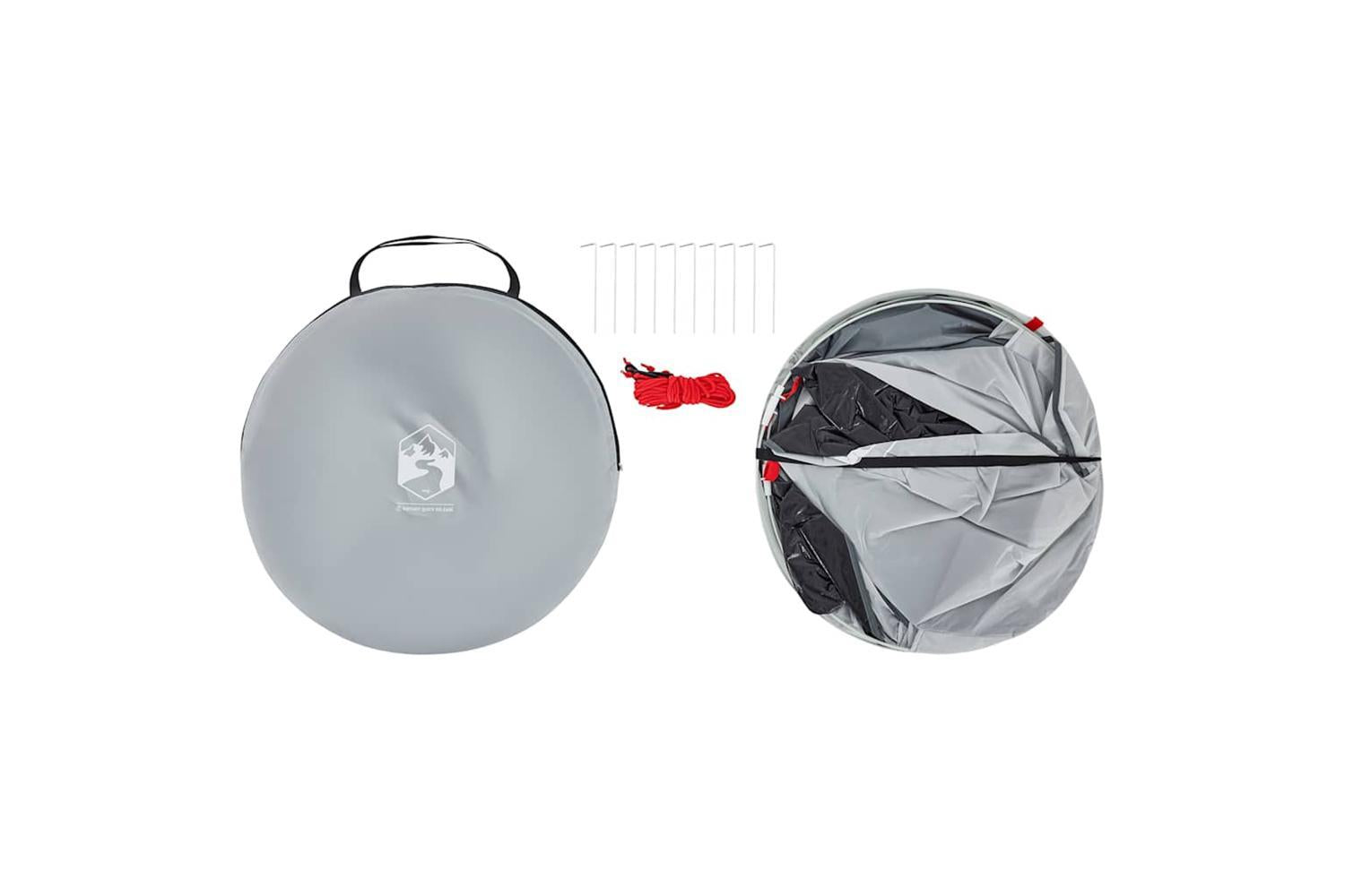 Vidaxl Beach Tent Grey Pop-up Waterproof-9