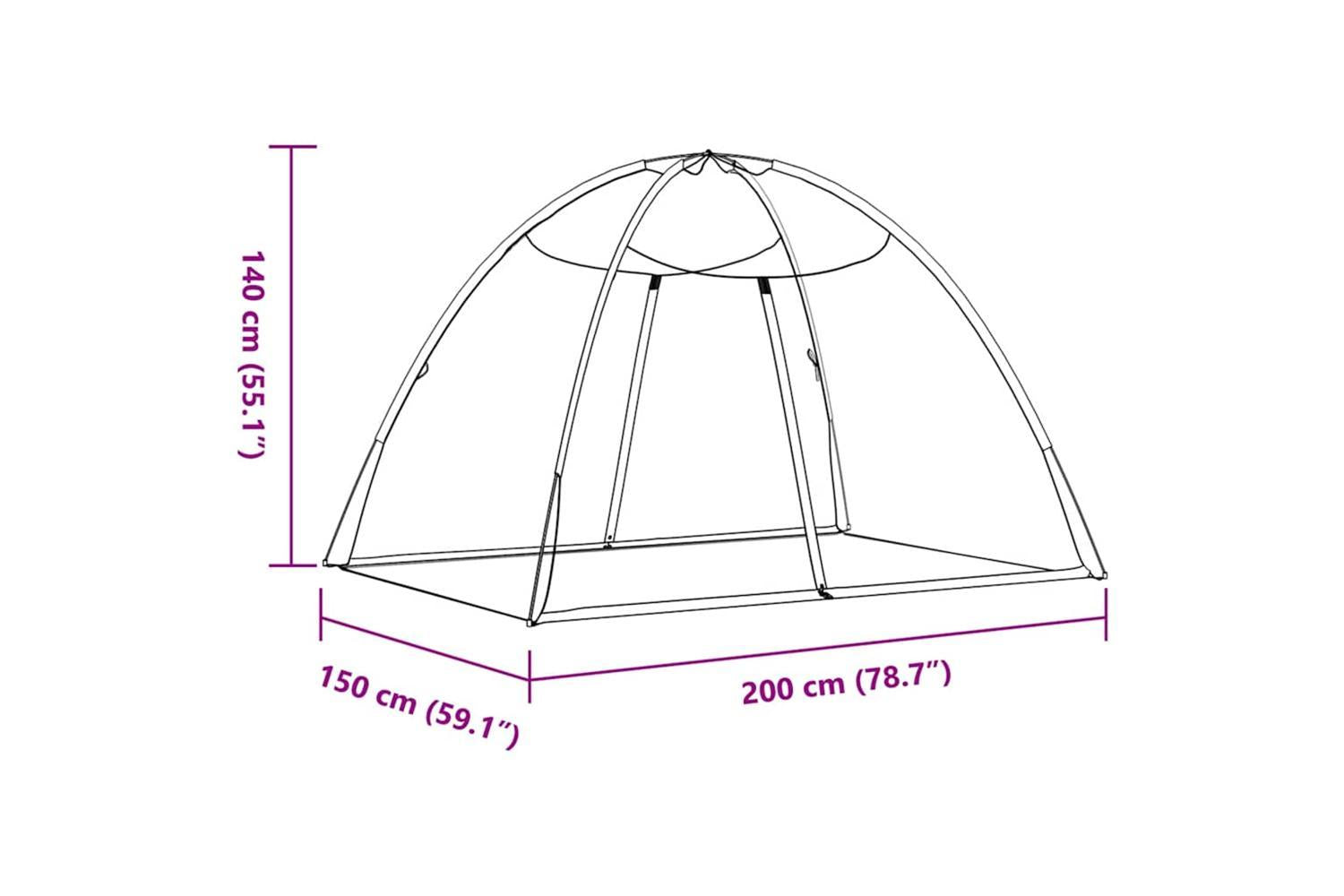 Vidaxl Mosquito Net Mongolia With Doors 220 Mesh White 200x150x140 Cm-8