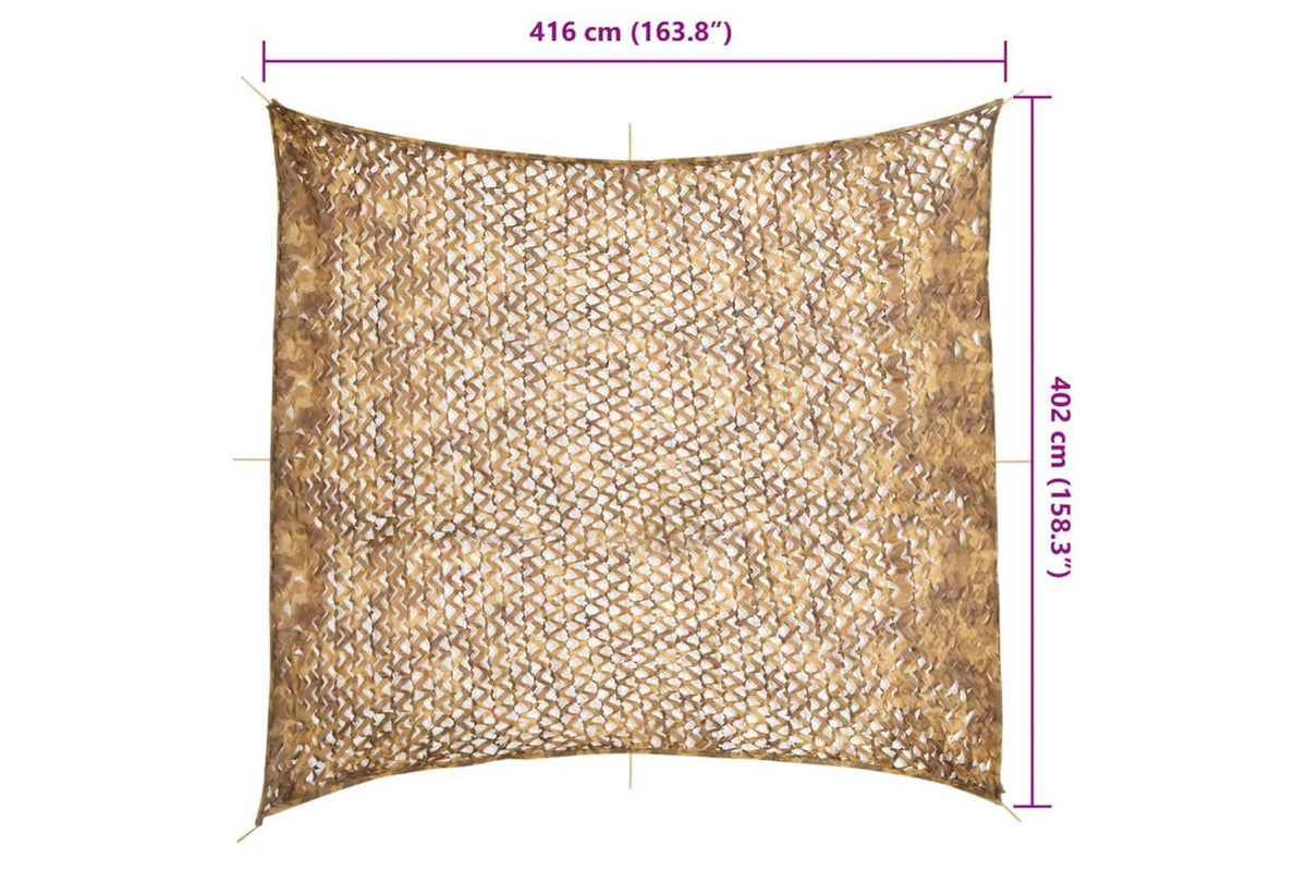Vidaxl Camouflage Net With Storage Bag 416x402 Cm Sand-7
