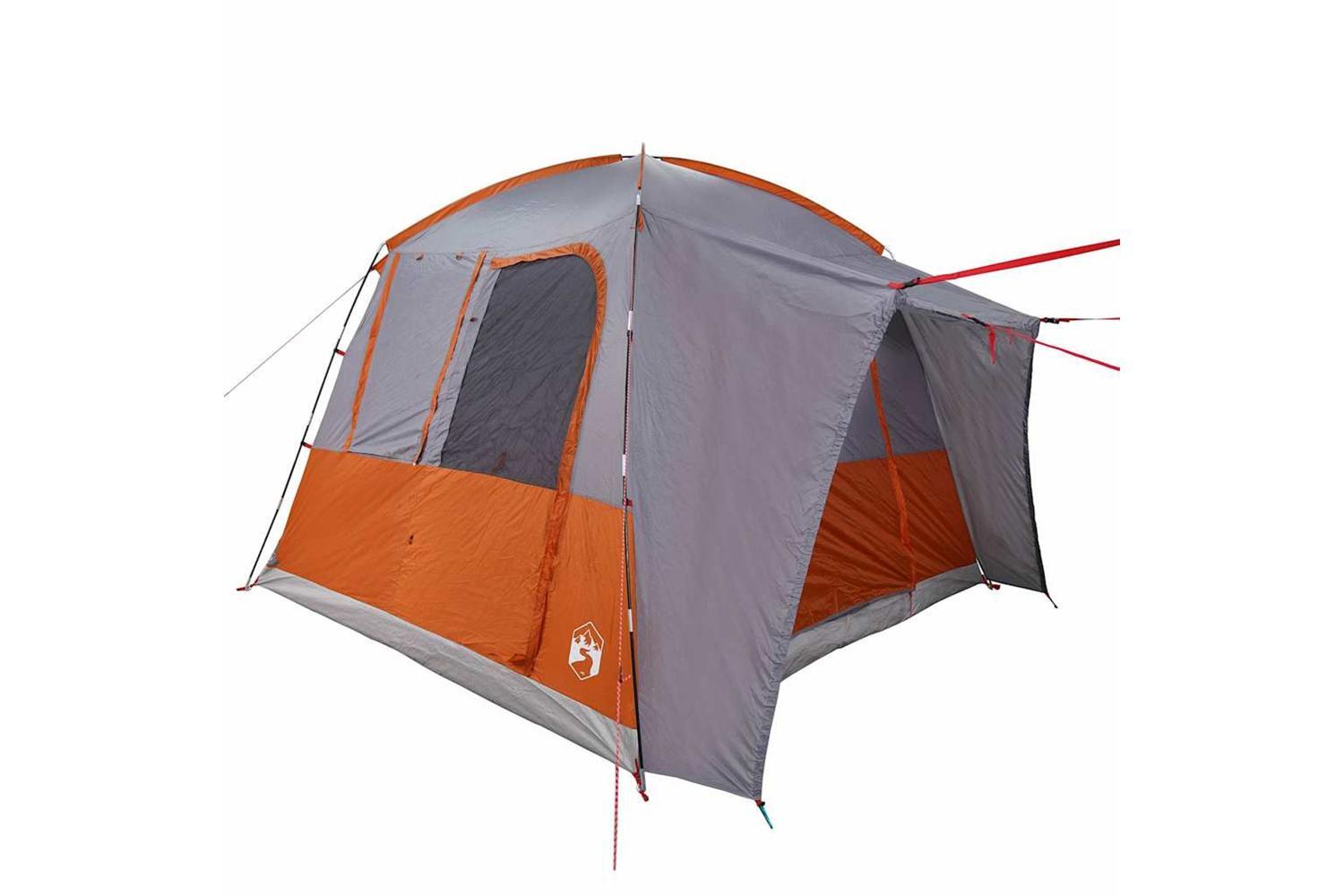 Vidaxl Car Tent 4-person Grey And Orange Waterproof-5