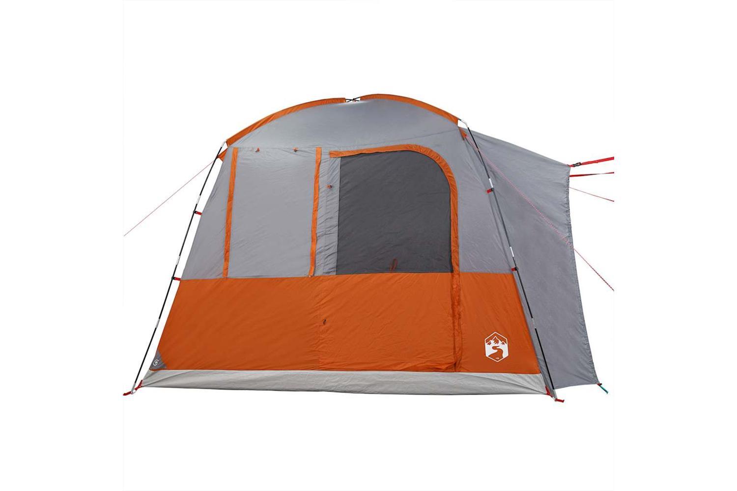 Vidaxl Car Tent 4-person Grey And Orange Waterproof-7