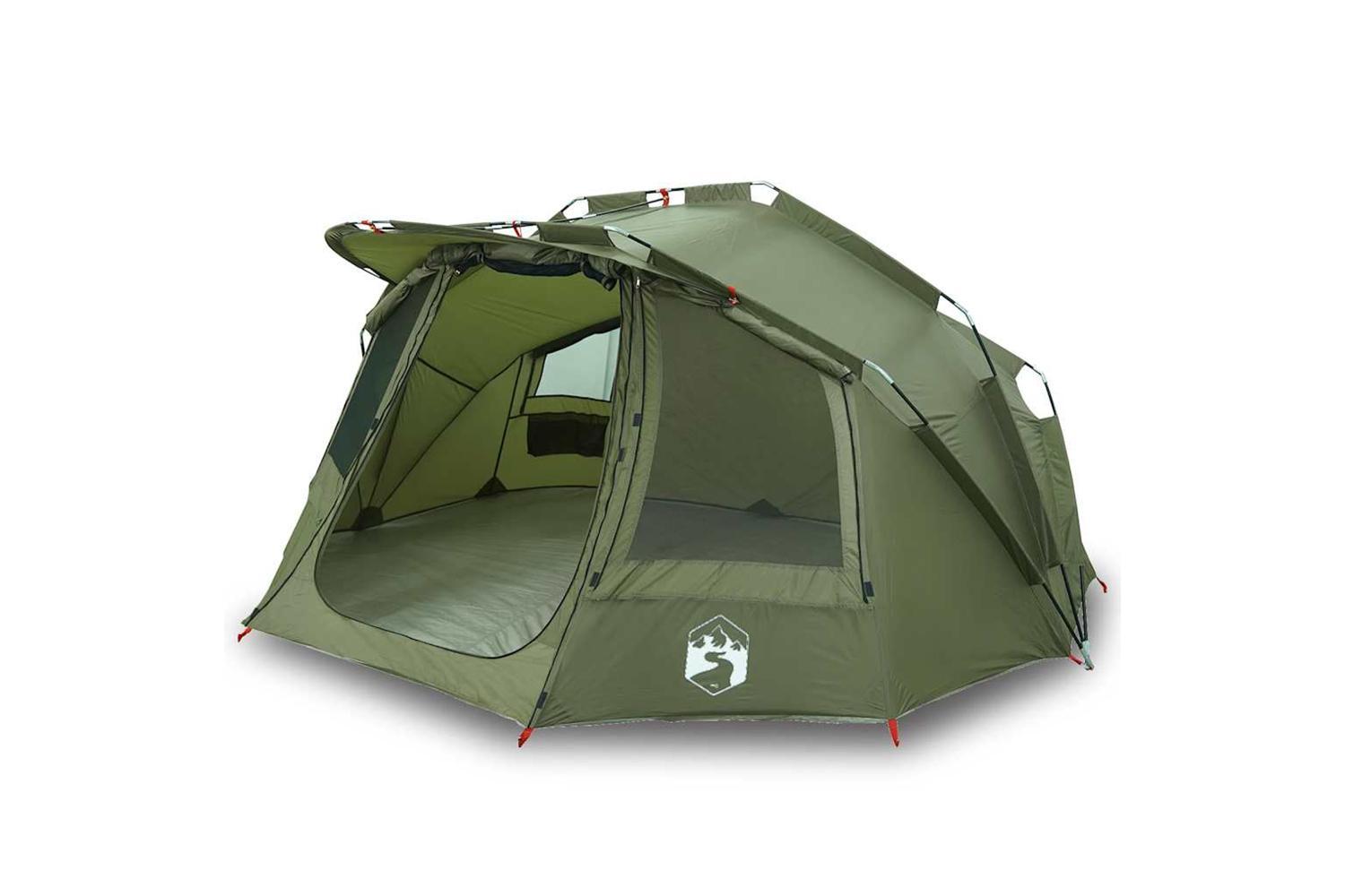 Vidaxl Fishing Tent 5-person Olive Green Waterproof