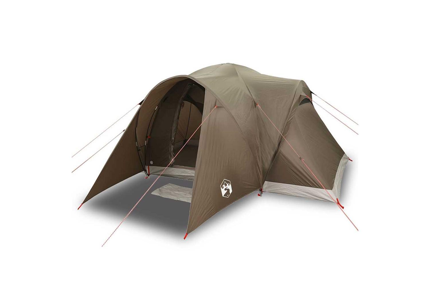 Vidaxl Family Tent Dome 6-person Brown Waterproof-2