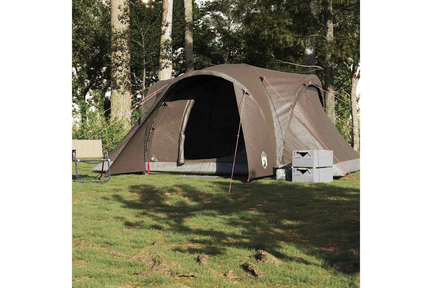 Vidaxl Family Tent Dome 6-person Brown Waterproof-3