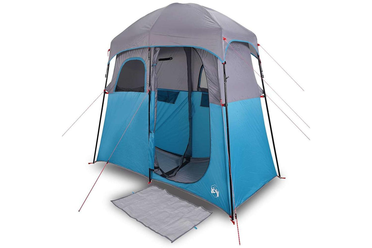 Vidaxl Shower Tent 2-person Blue Waterproof-2