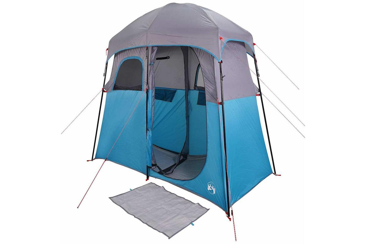 Vidaxl Shower Tent 2-person Blue Waterproof-4