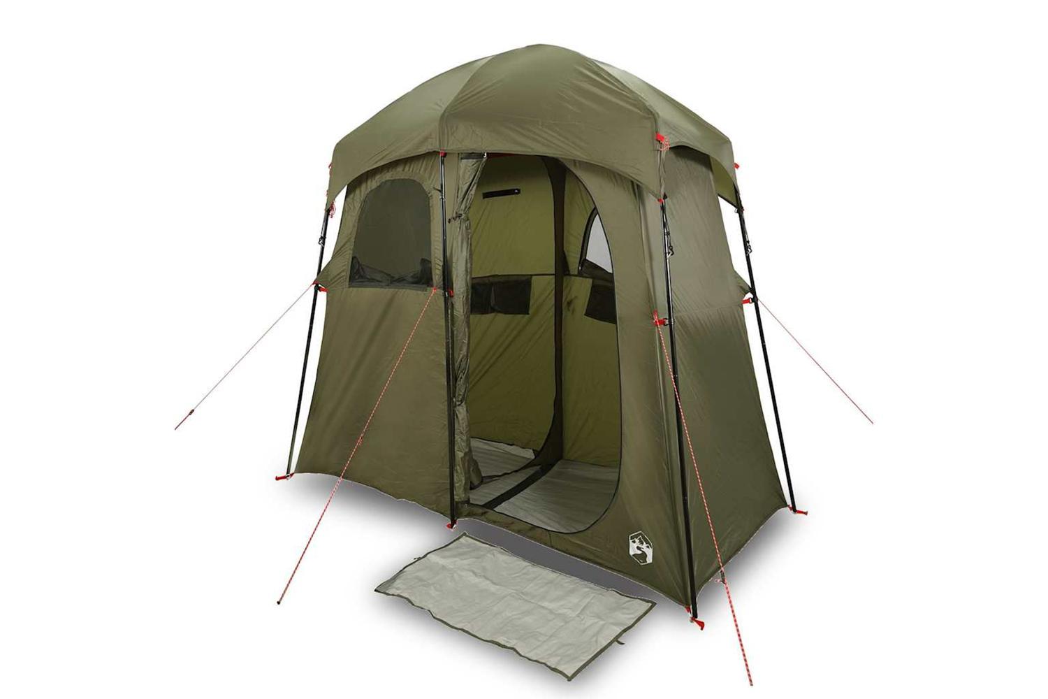 Vidaxl Shower Tent 2-person Olive Green Waterproof-2
