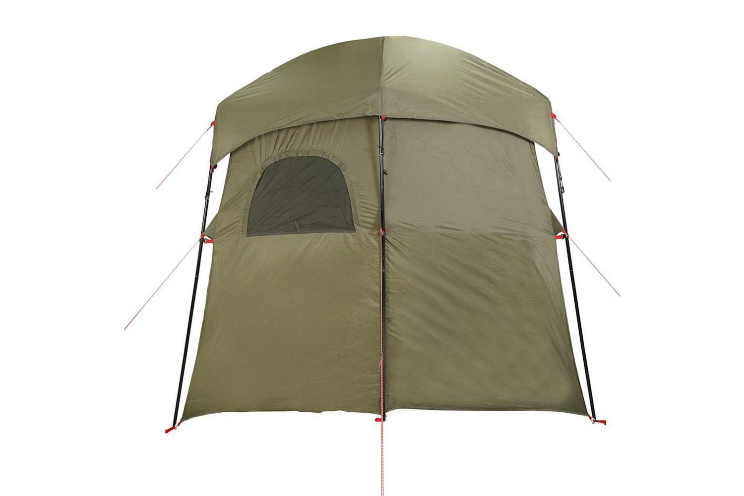 Vidaxl Shower Tent 2-person Olive Green Waterproof-9