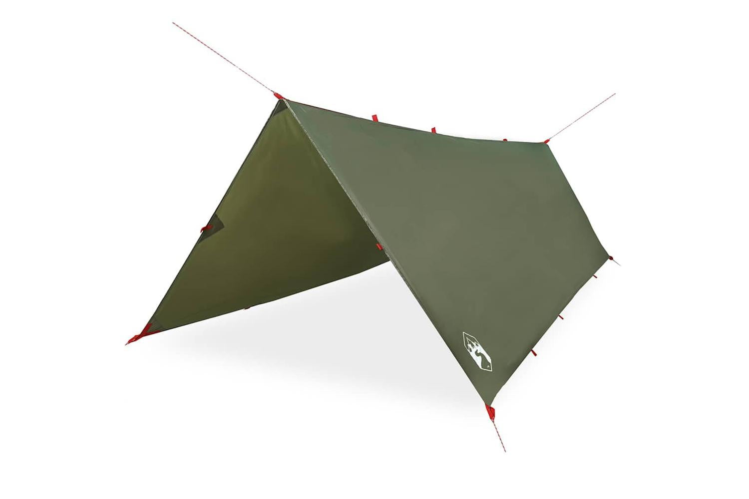 Vidaxl Camping Tarp Olive Green 406x306 Cm Waterproof-2