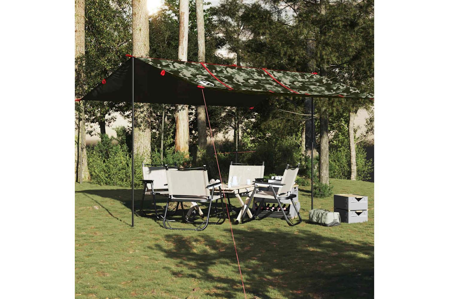 Vidaxl Camping Tarp Camouflage 451x420 Cm Waterproof-3