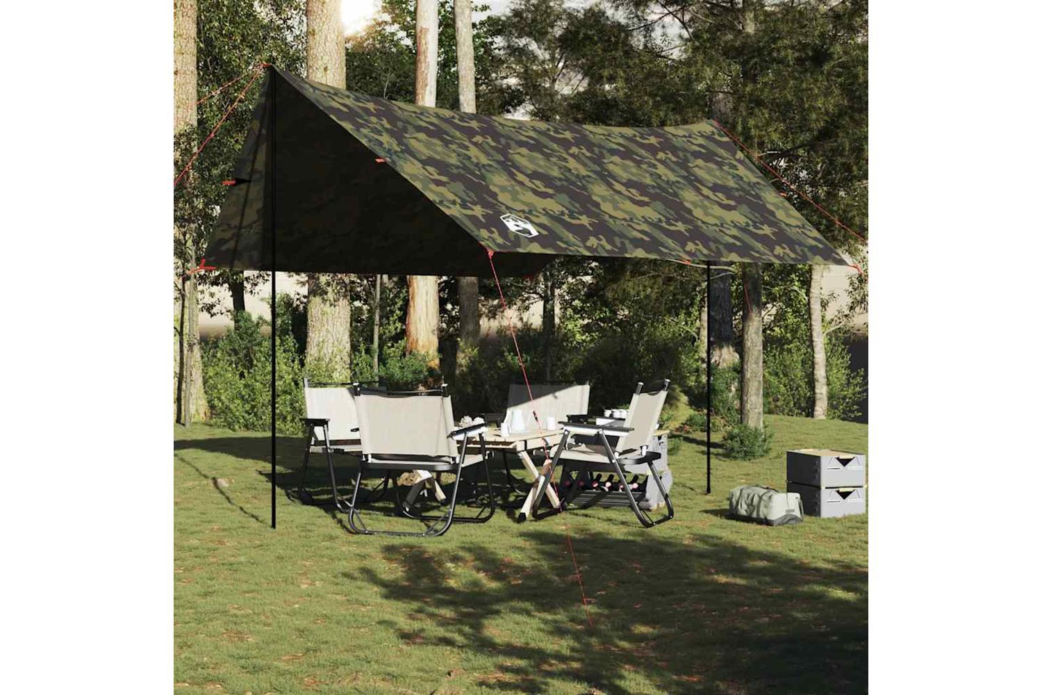 Vidaxl Camping Tarp Camouflage 462x306x211 Cm Waterproof-3