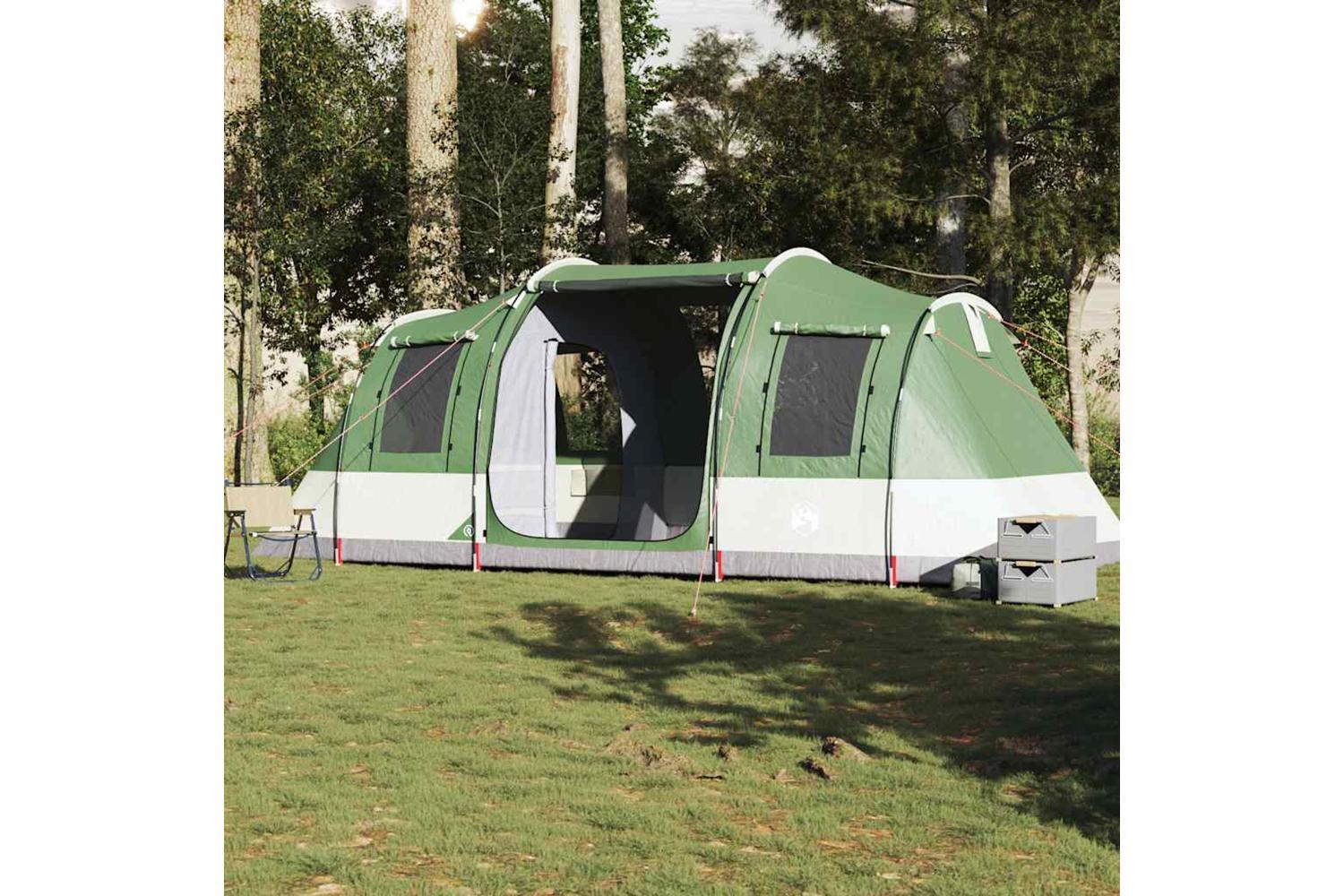 Vidaxl Camping Tent Tunnel 4-person Green Waterproof-4