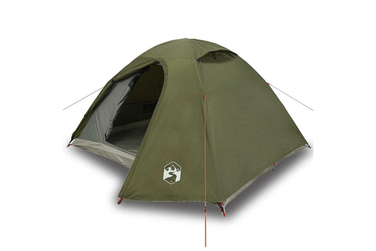 Vidaxl Camping Tent Dome 4-person Olive Green Waterproof