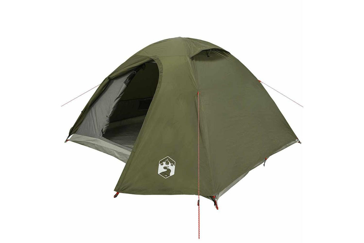 Vidaxl Camping Tent Dome 4-person Olive Green Waterproof-4