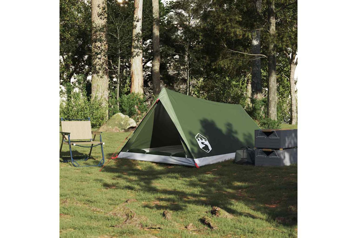 Vidaxl Camping Tent 2-person Olive Green Waterproof-3