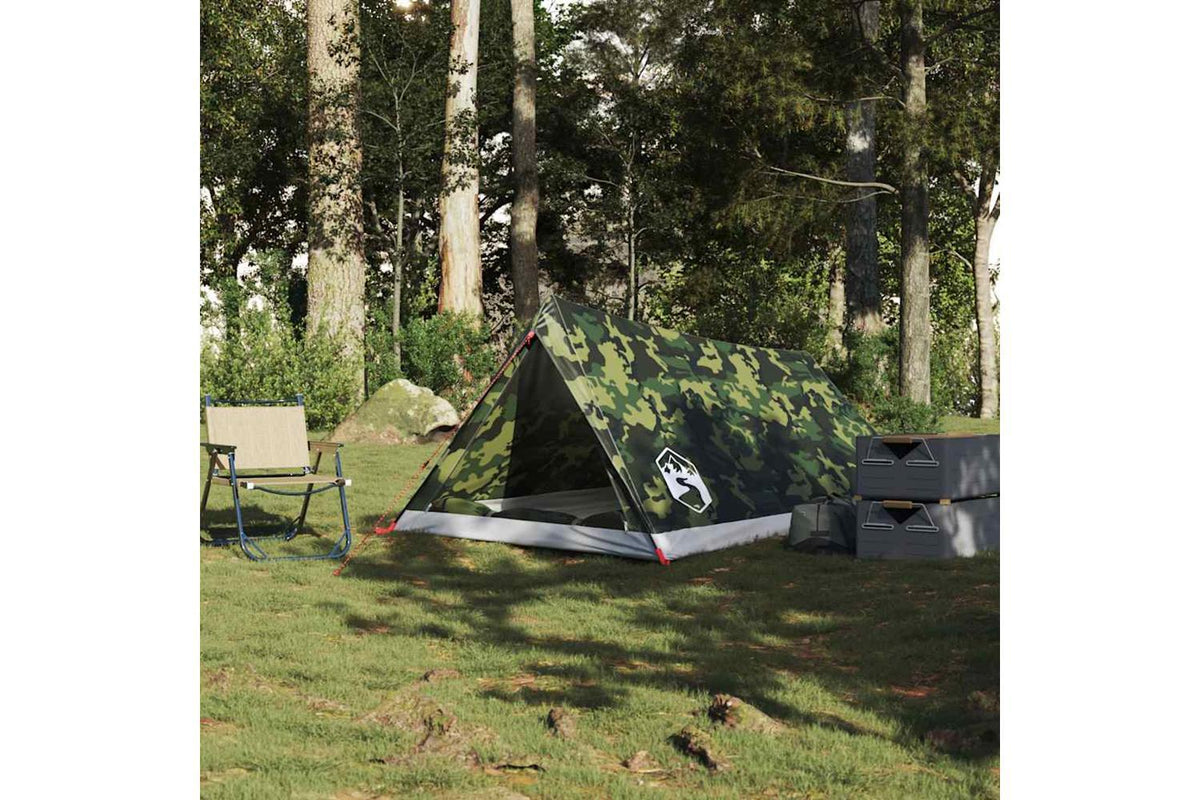 Vidaxl Camping Tent 2-person Camouflage Waterproof-3