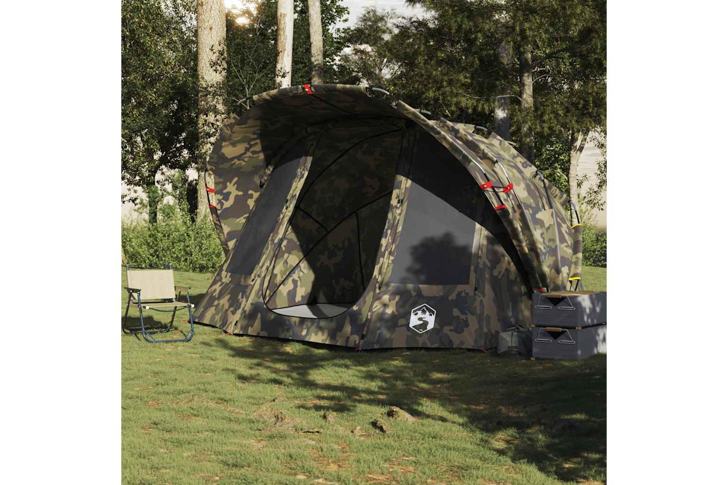 Vidaxl Fishing Tent 5-person Camouflage Waterproof-3