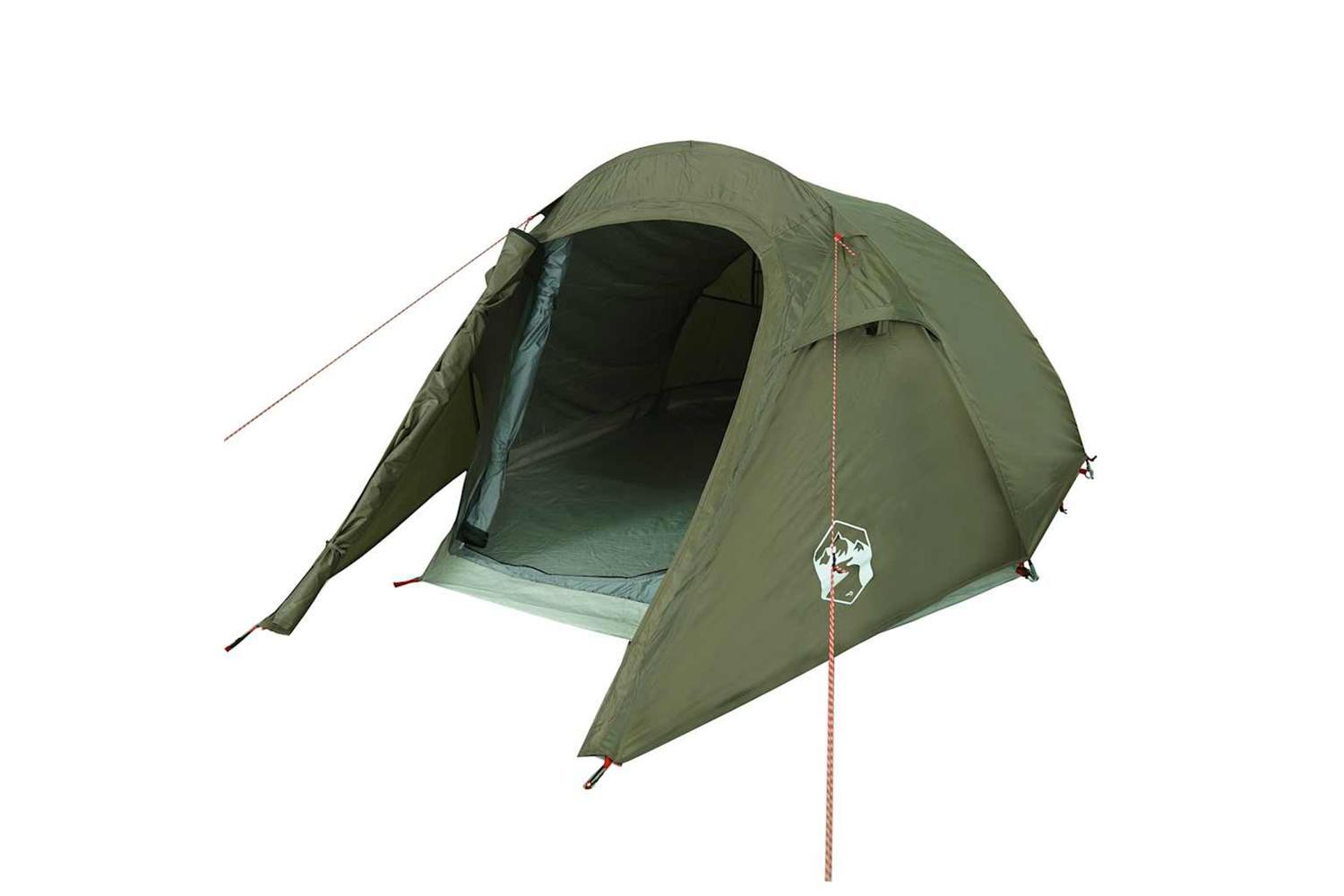 Vidaxl Camping Tent Tunnel 2-person Olive Green Waterproof-4