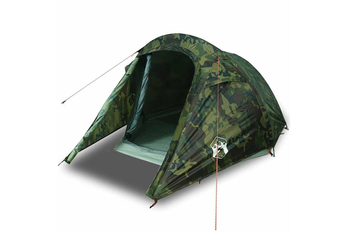 Vidaxl Camping Tent Tunnel 2-person Camouflage Waterproof-2