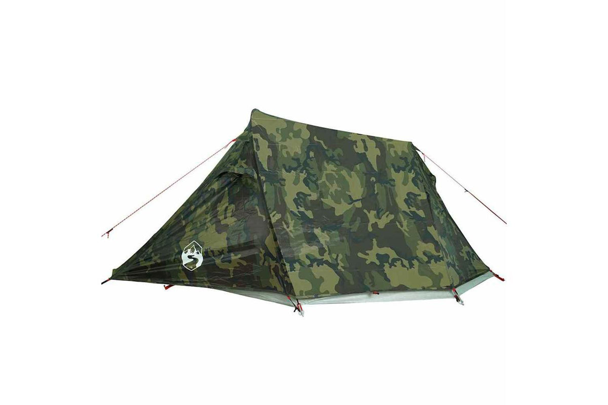 Vidaxl Camping Tent Tunnel 2-person Camouflage Waterproof-8