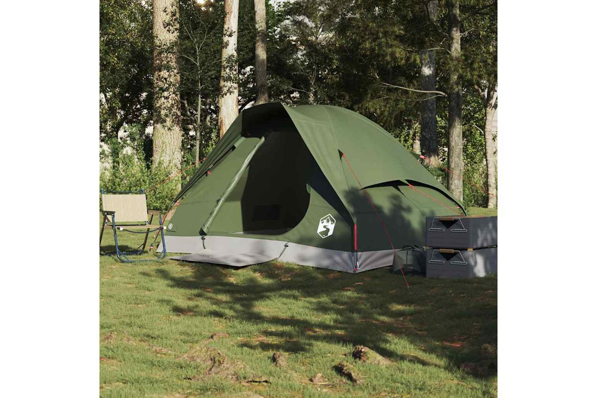 Vidaxl Camping Tent Dome 2-person Olive Green Waterproof-3