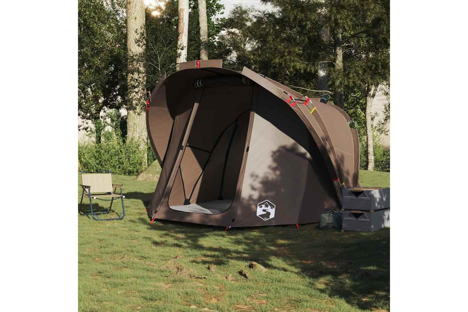 Vidaxl Fishing Tent 4-person Brown Waterproof-3
