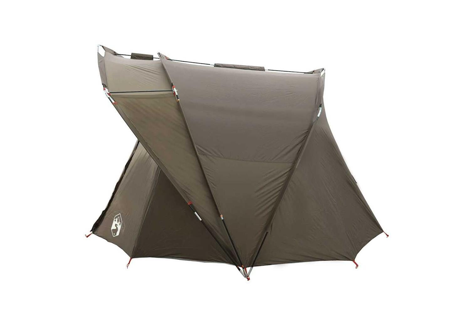 Vidaxl Fishing Tent 4-person Brown Waterproof-8