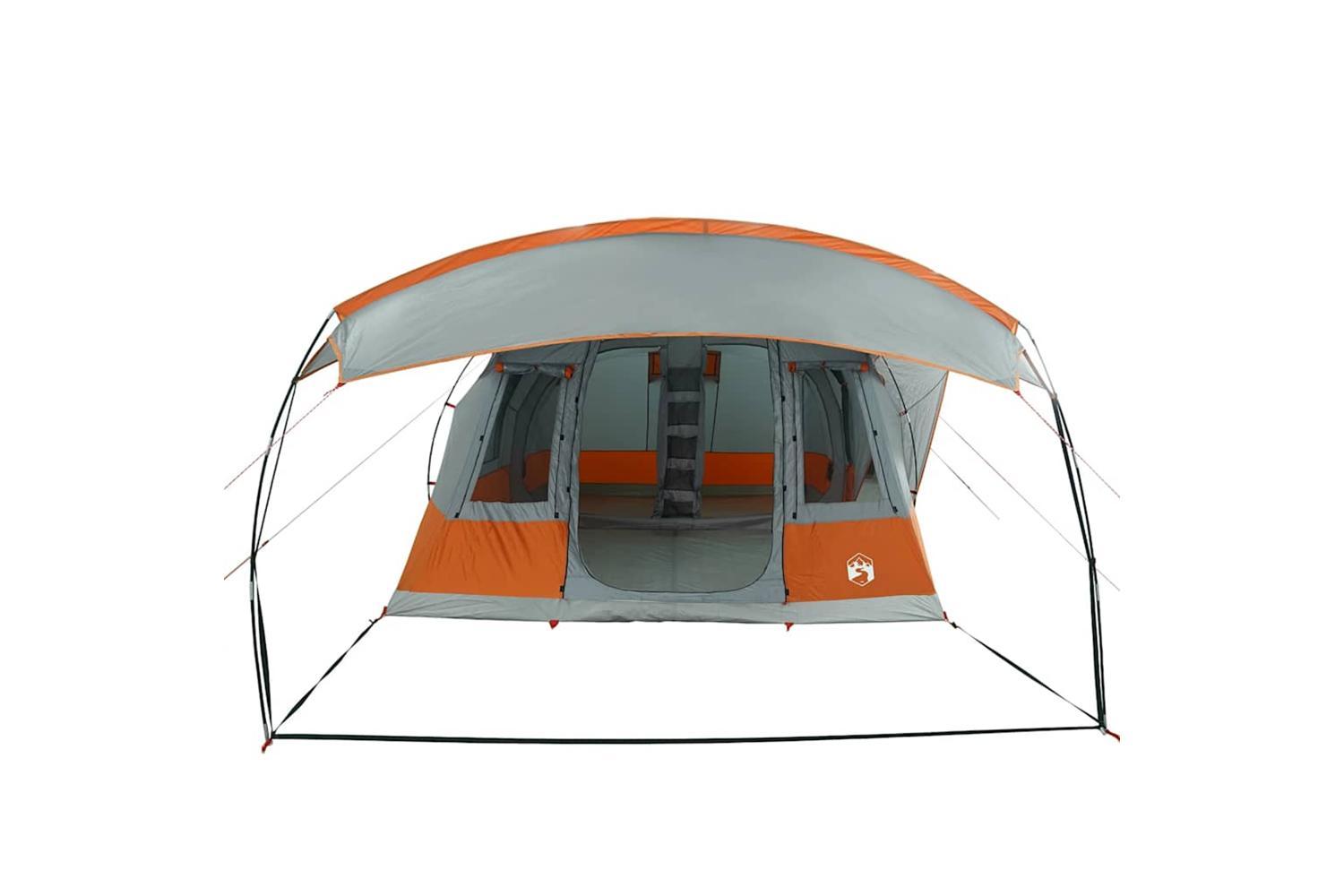 Vidaxl Camping Tent Tunnel 5-person Grey And Orange Waterproof-6