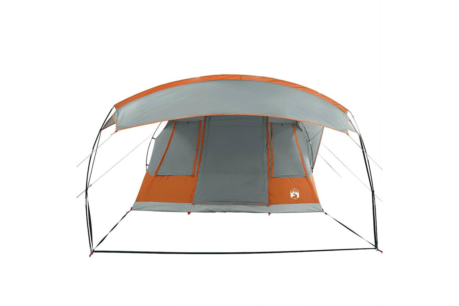 Vidaxl Camping Tent Tunnel 5-person Grey And Orange Waterproof-7
