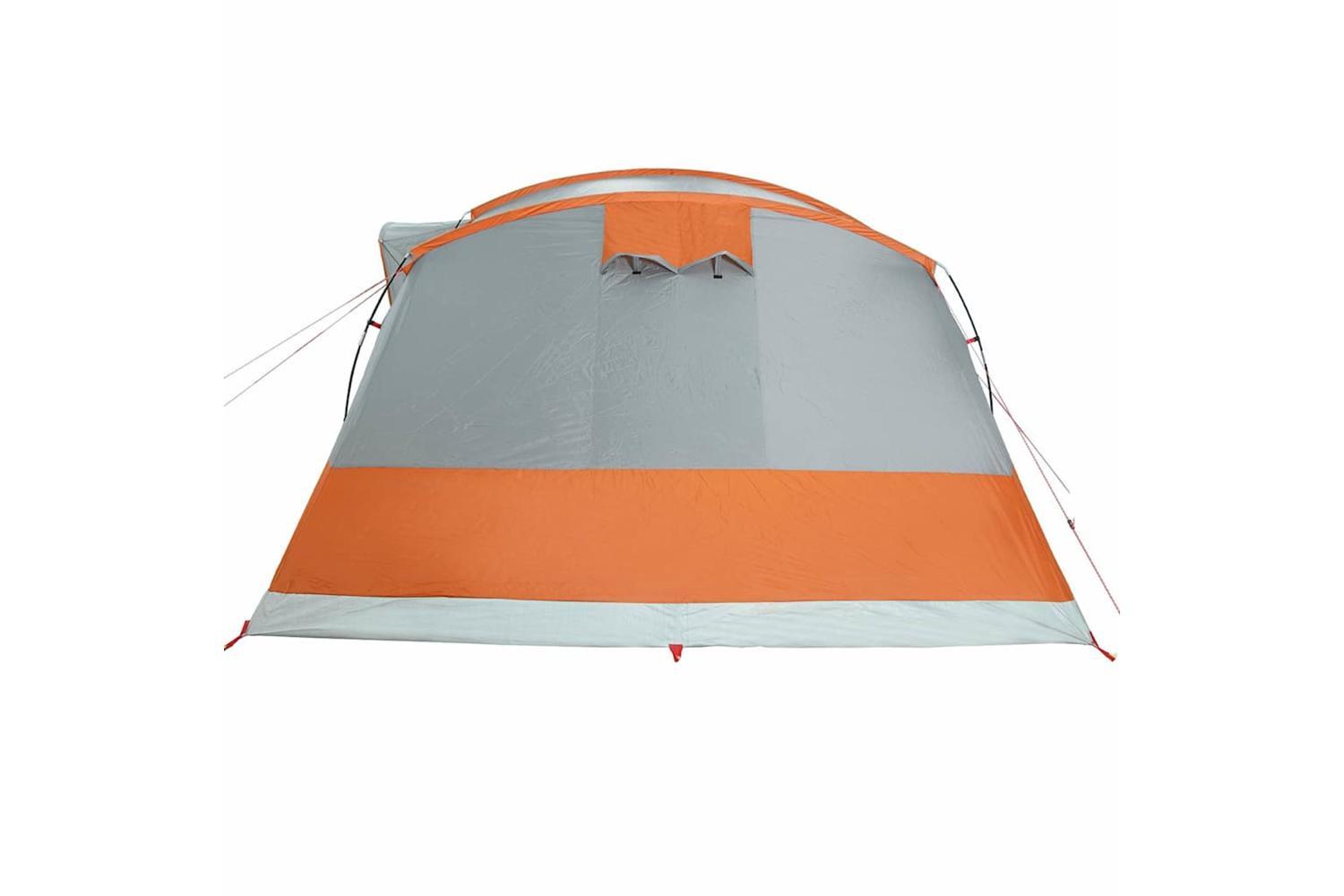 Vidaxl Camping Tent Tunnel 5-person Grey And Orange Waterproof-10